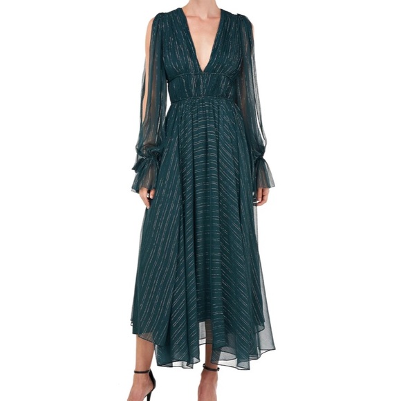 AMUR Metallic Stripe Long Sleeve Dress sz 4 NWT - Picture 10 of 17